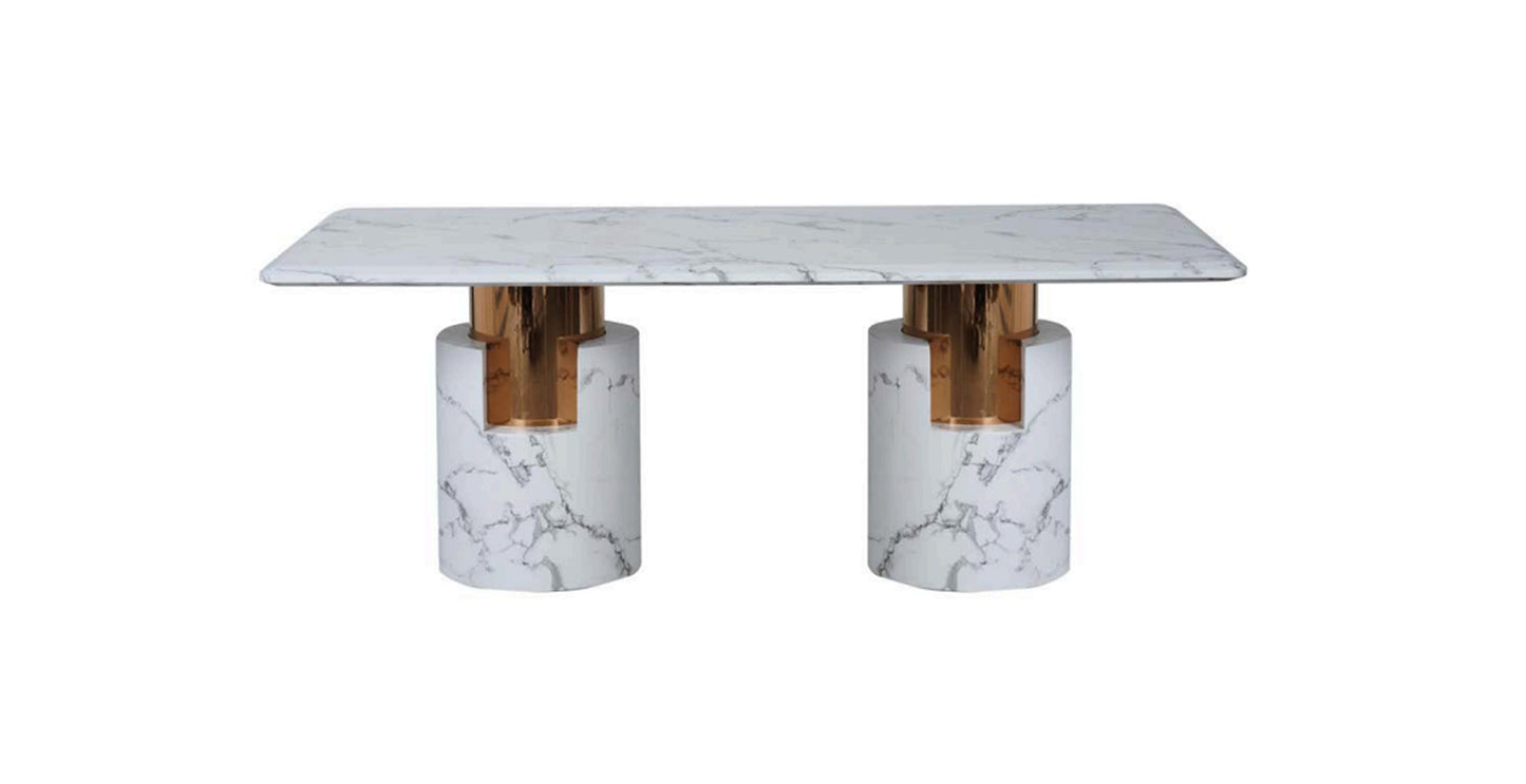 DT-2504- WHITE + ROSE GOLD