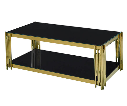 ETHAN GOLD-12mm Black Glass