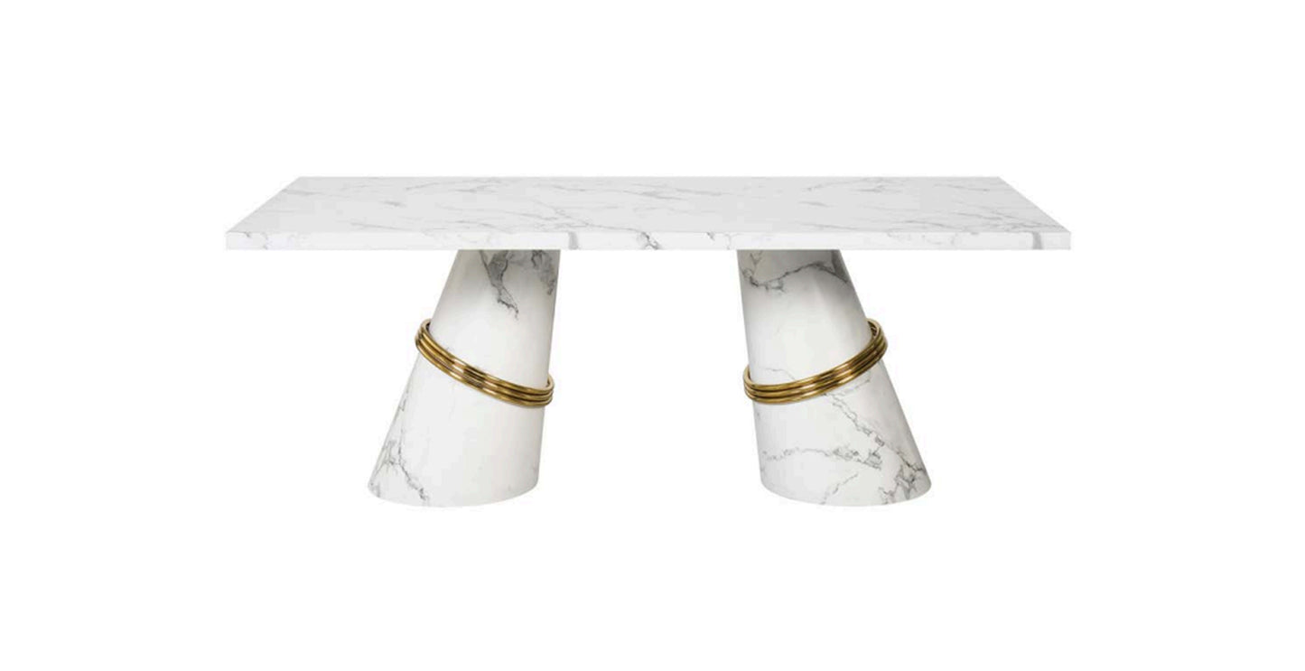 DT-2503- WHITE + GOLD