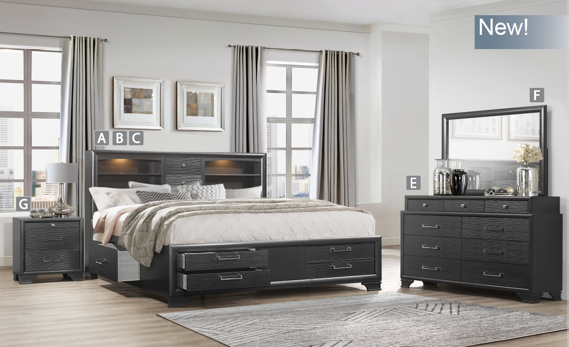 Ava ‘Jordyn Grey’ Bedroom Set